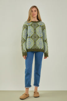 ENGLISH FACTORY - Brushed Mohair Tie Dye Sweater - SWEATERS & KNITS available at Objectrare