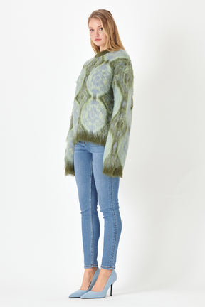 ENGLISH FACTORY - Brushed Mohair Tie Dye Sweater - SWEATERS & KNITS available at Objectrare