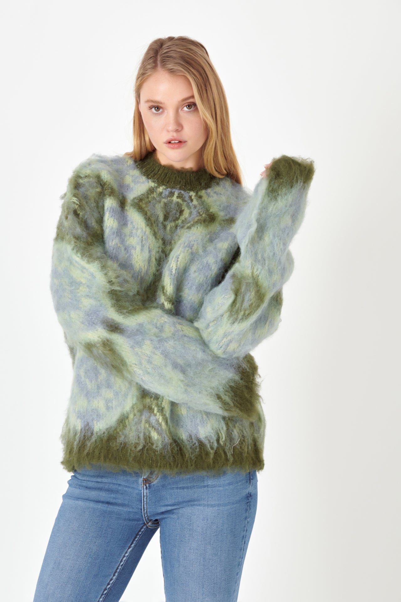 ENGLISH FACTORY - Brushed Mohair Tie Dye Sweater - SWEATERS & KNITS available at Objectrare