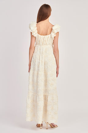 ENGLISH FACTORY - Ribbon Embroidered Maxi Dress - DRESSES available at Objectrare