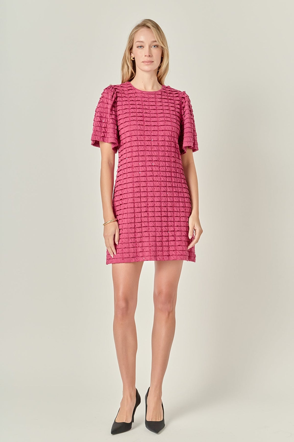 ENGLISH FACTORY - Tiered Jersey Mini Dress With Embroidery - DRESSES available at Objectrare