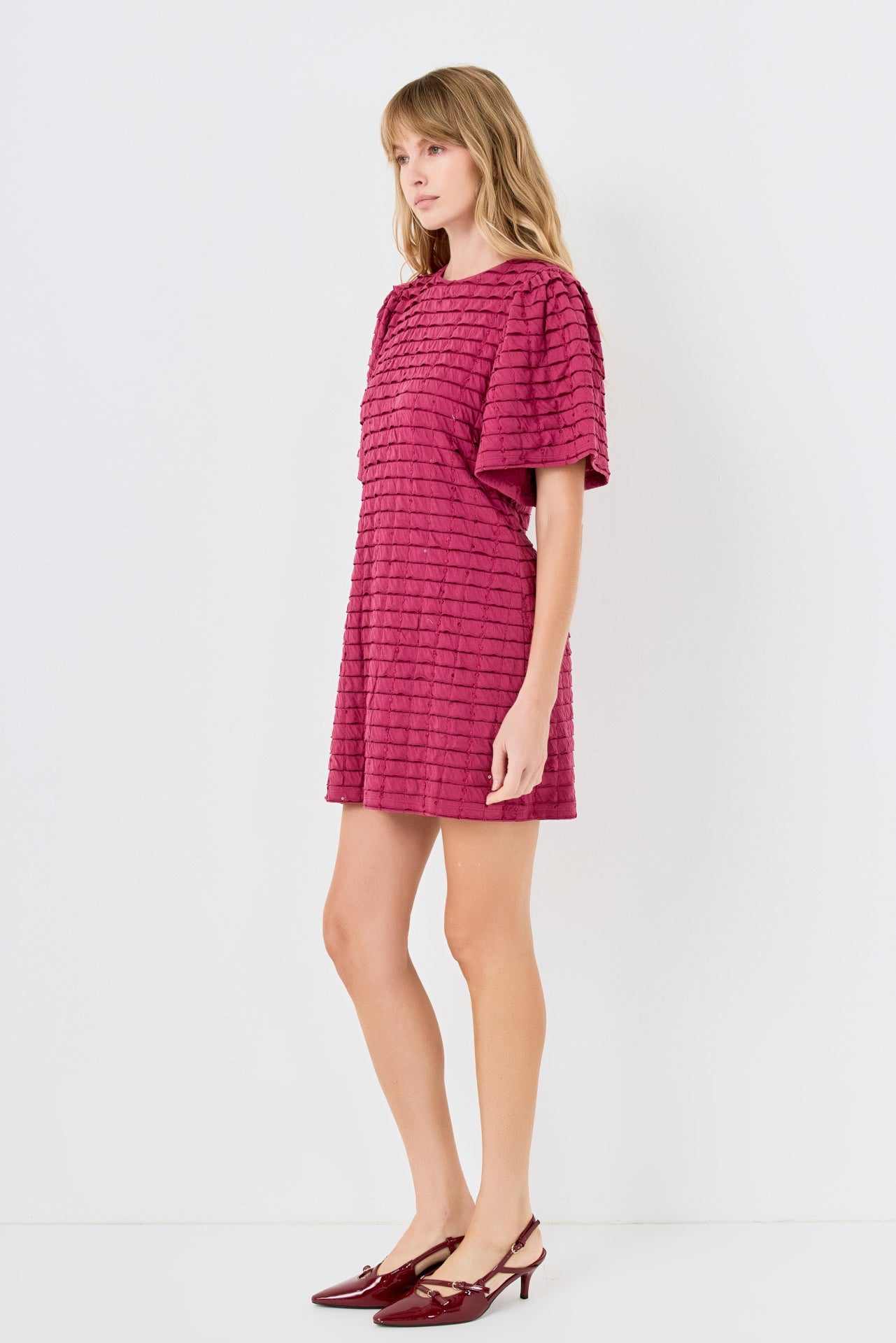 ENGLISH FACTORY - Tiered Jersey Mini Dress With Embroidery - DRESSES available at Objectrare
