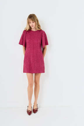ENGLISH FACTORY - Tiered Jersey Mini Dress With Embroidery - DRESSES available at Objectrare