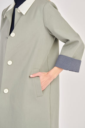 Trench Coat With Plaid Lining