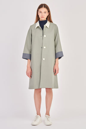 ENGLISH FACTORY - Trench Coat With Plaid Lining - COATS available at Objectrare