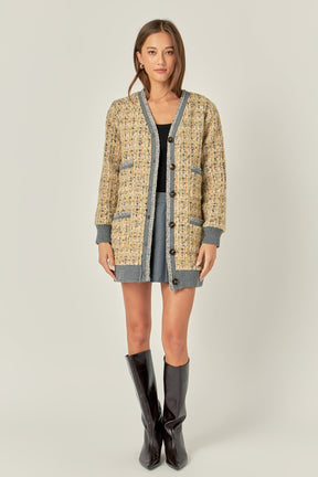 ENGLISH FACTORY - English Factory - Boucle Coat With Trim - COATS available at Objectrare