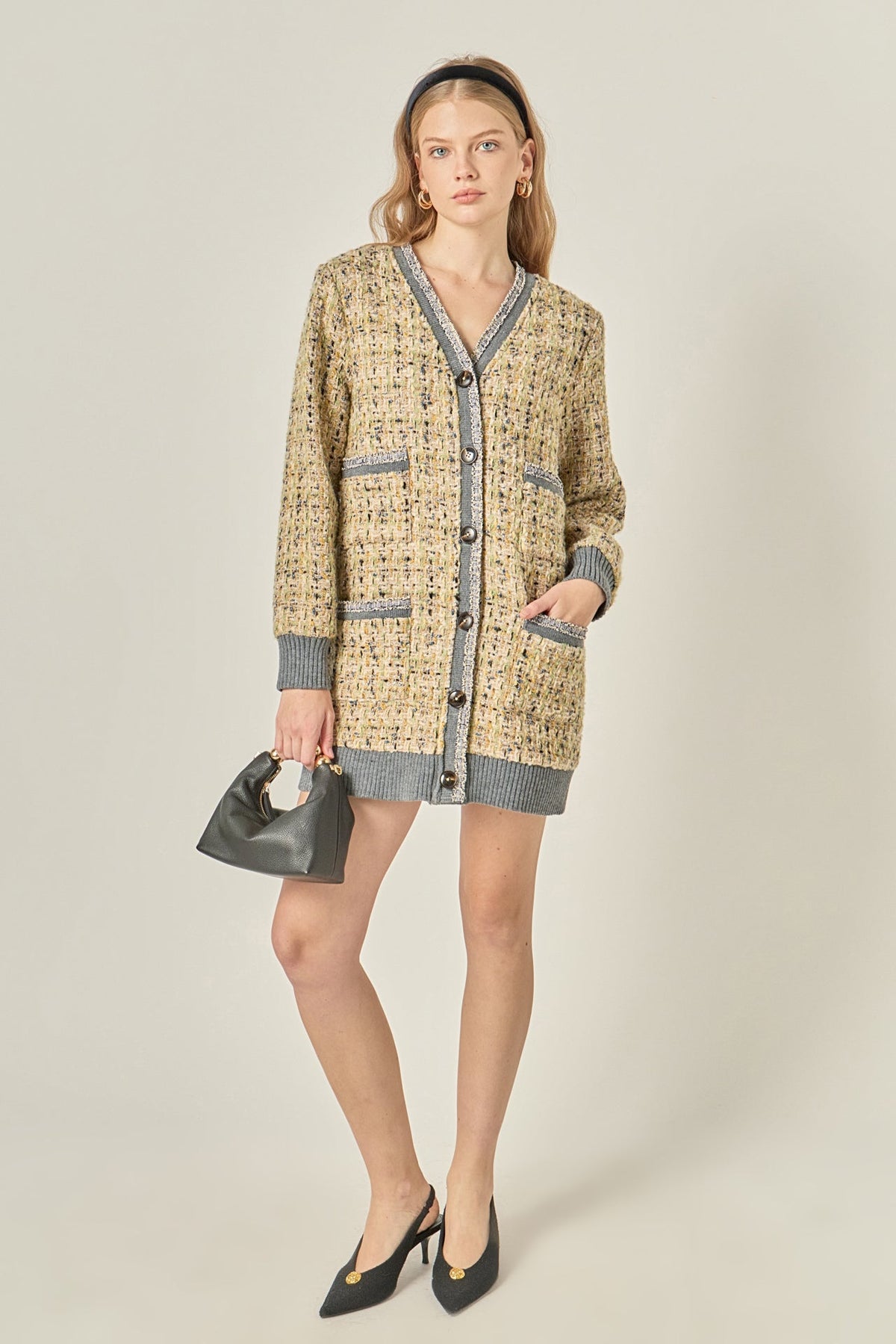 ENGLISH FACTORY - Boucle Coat With Trim - COATS available at Objectrare