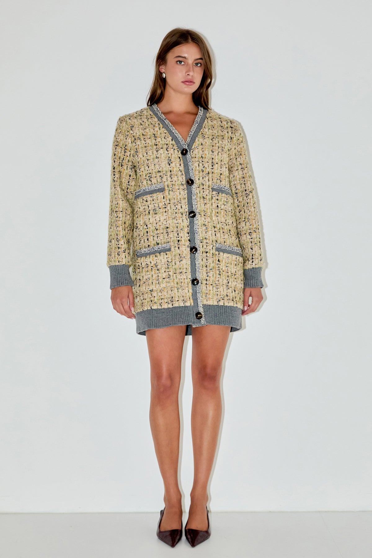 ENGLISH FACTORY - Boucle Coat With Trim - COATS available at Objectrare