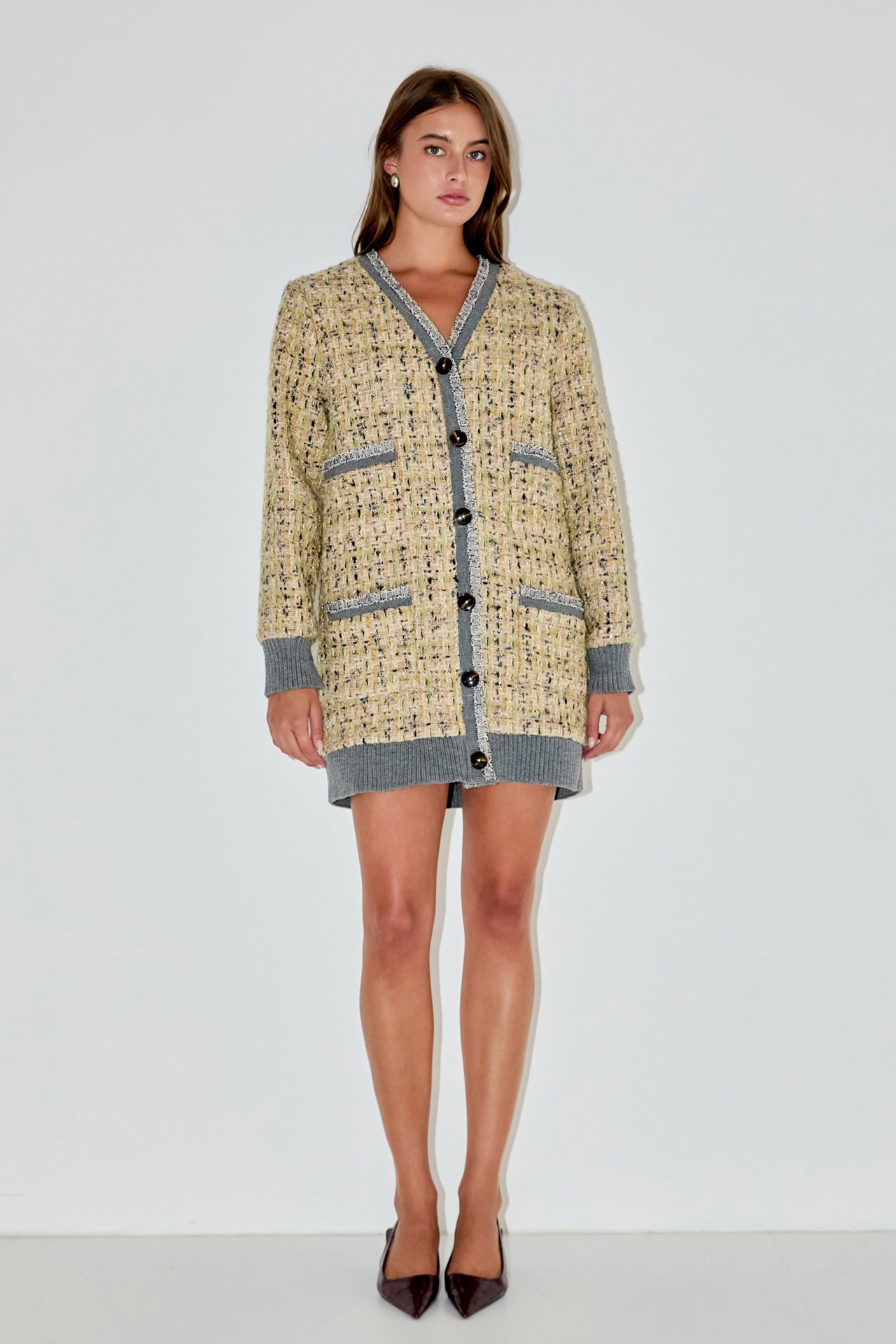 ENGLISH FACTORY - Boucle Coat With Trim - COATS available at Objectrare