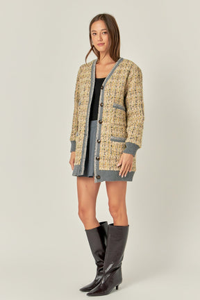 ENGLISH FACTORY - Boucle Coat With Trim - COATS available at Objectrare