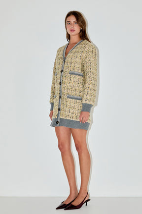 ENGLISH FACTORY - Boucle Coat With Trim - COATS available at Objectrare