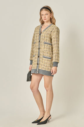 ENGLISH FACTORY - Boucle Coat With Trim - COATS available at Objectrare