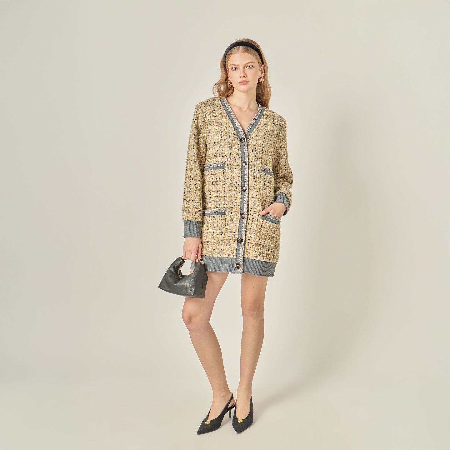 ENGLISH FACTORY - Boucle Coat With Trim - COATS available at Objectrare