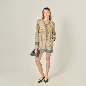 ENGLISH FACTORY - Boucle Coat With Trim - COATS available at Objectrare