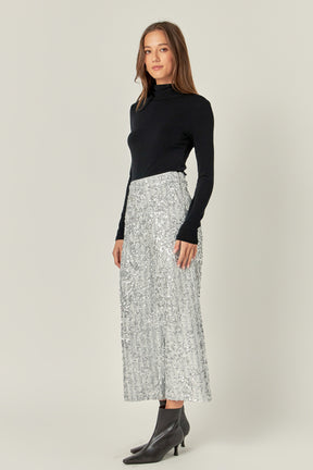 ENGLISH FACTORY - Sequin Tweed Culotte Pants - PANTS available at Objectrare