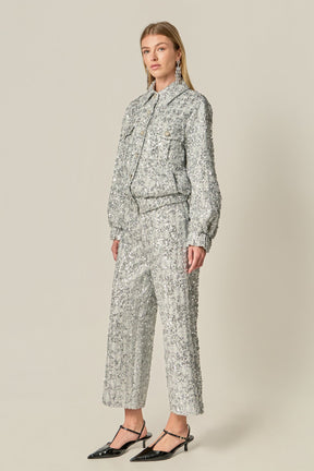 ENGLISH FACTORY - Sequin Tweed Jacket - JACKETS available at Objectrare