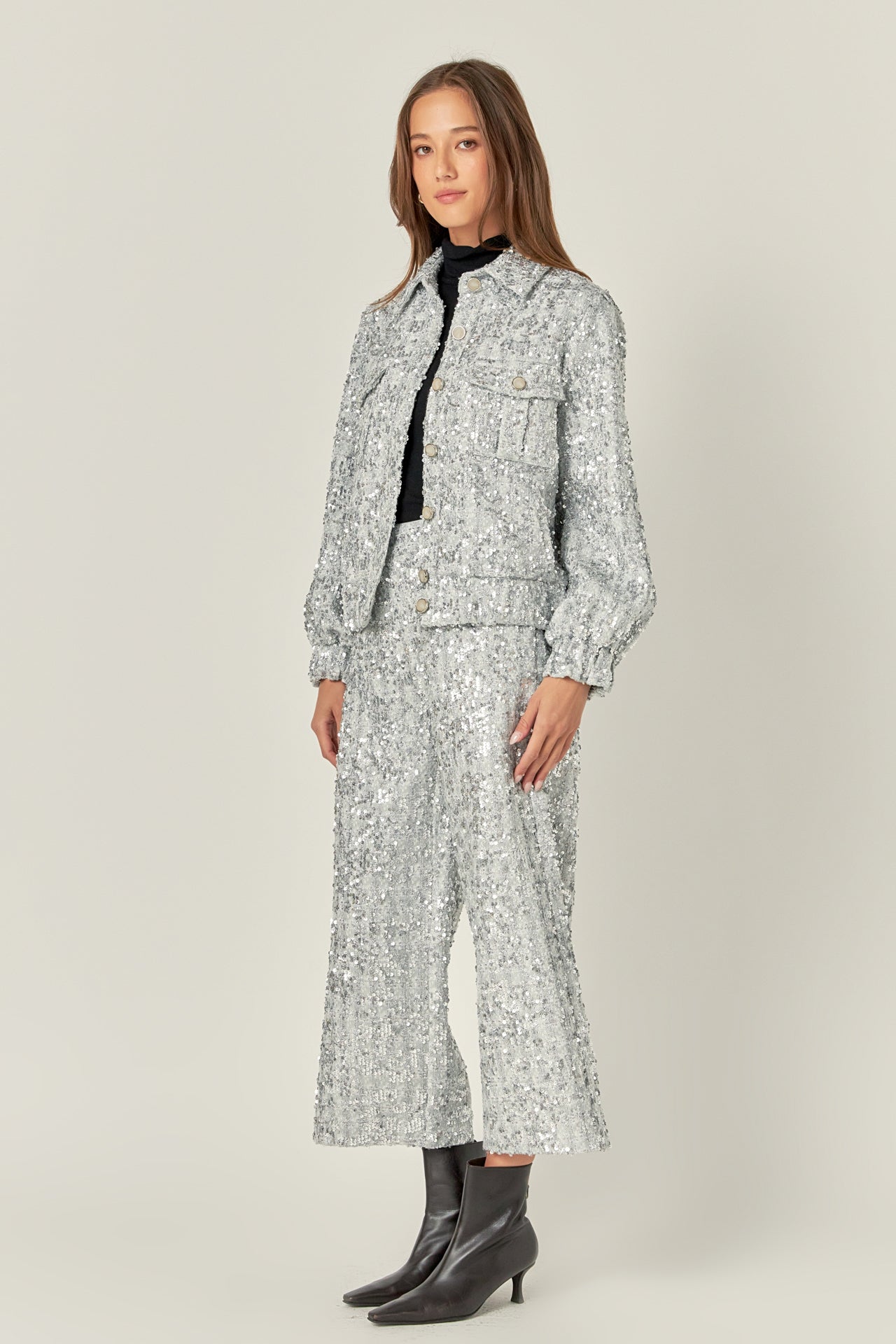 ENGLISH FACTORY - Sequin Tweed Jacket - JACKETS available at Objectrare