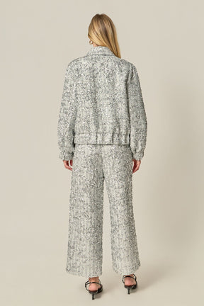 ENGLISH FACTORY - Sequin Tweed Jacket - JACKETS available at Objectrare