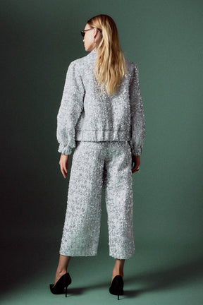 ENGLISH FACTORY - Sequin Tweed Jacket - JACKETS available at Objectrare
