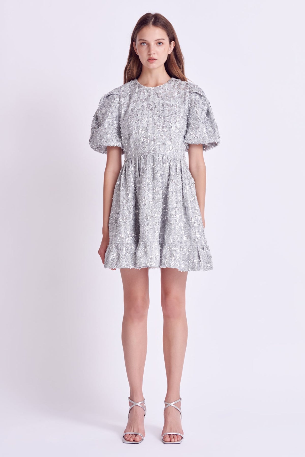 ENGLISH FACTORY - English Factory - Sequin Tweed Tiered Mini Dress - DRESSES available at Objectrare