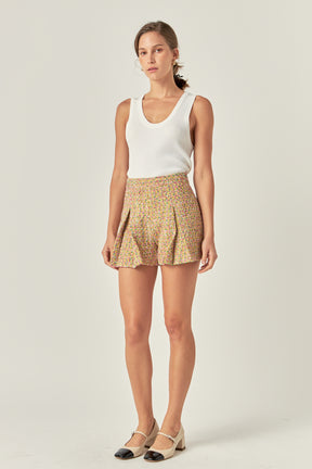 ENGLISH FACTORY - Boucle Pleated Shorts - SHORTS available at Objectrare