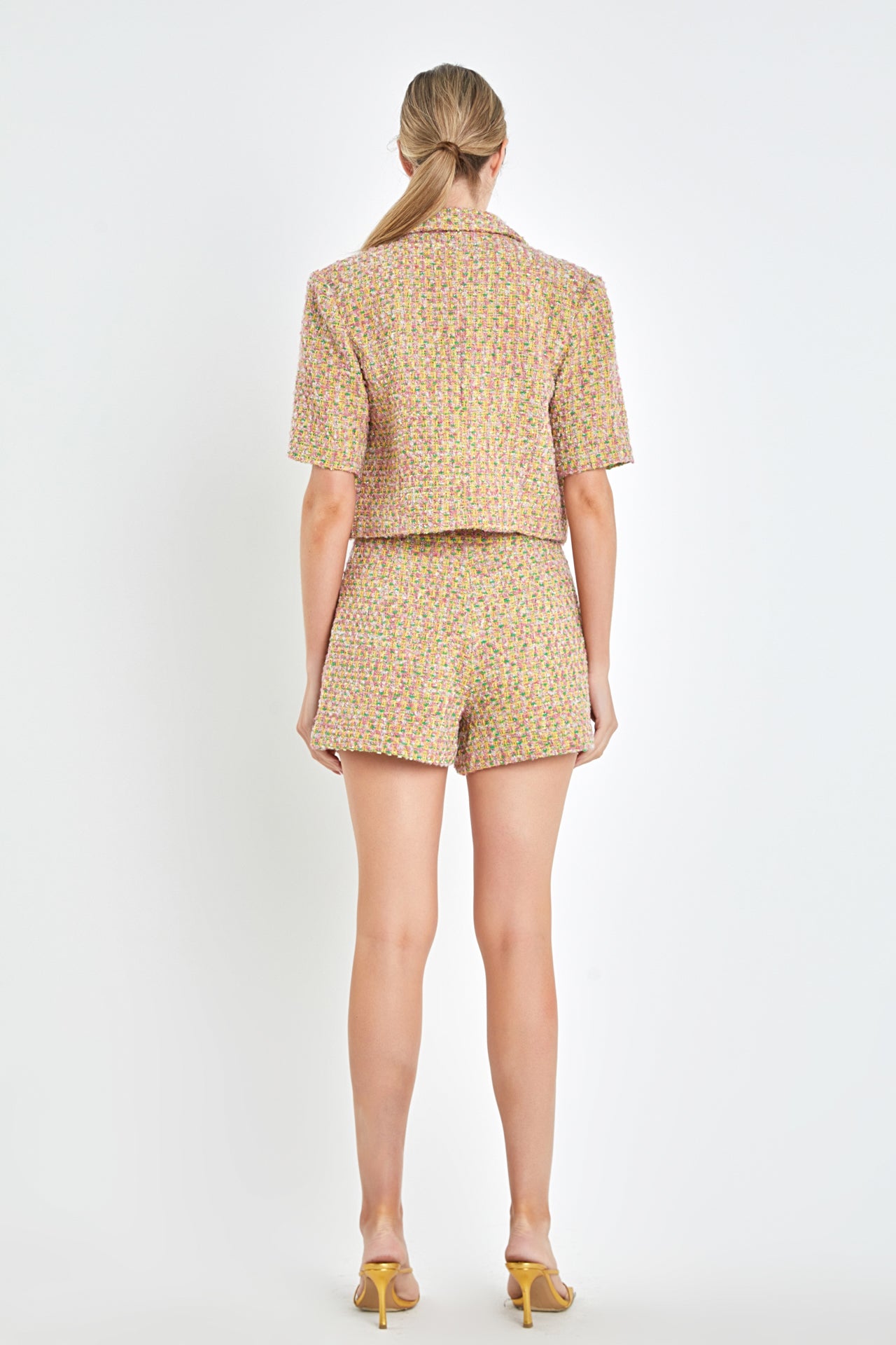 ENGLISH FACTORY - Boucle Pleated Shorts - SHORTS available at Objectrare
