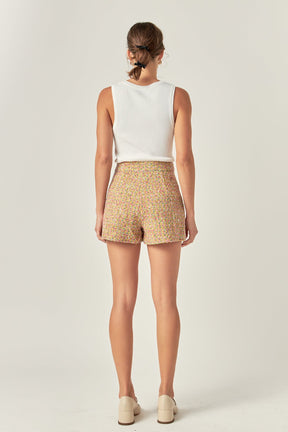 Boucle Pleated Shorts