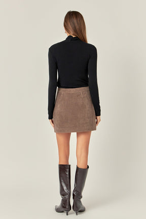 ENGLISH FACTORY - Knit Button-Front Mini Skirt - SKIRTS available at Objectrare