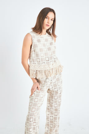 ENGLISH FACTORY - Crocket Patchwork Pants - PANTS available at Objectrare