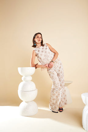 ENGLISH FACTORY - Crochet Patchwork Pants - PANTS available at Objectrare