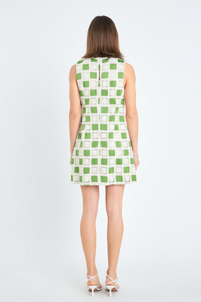 ENGLISH FACTORY - Crochet Patchwork Mini Dress - DRESSES available at Objectrare