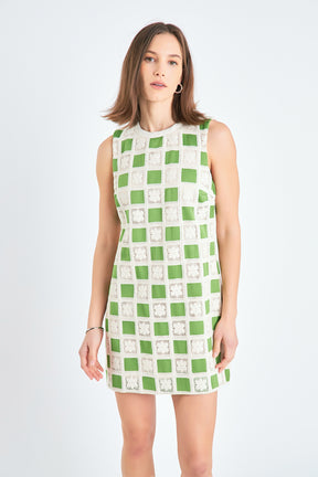ENGLISH FACTORY - Crochet Patchwork Mini Dress - DRESSES available at Objectrare