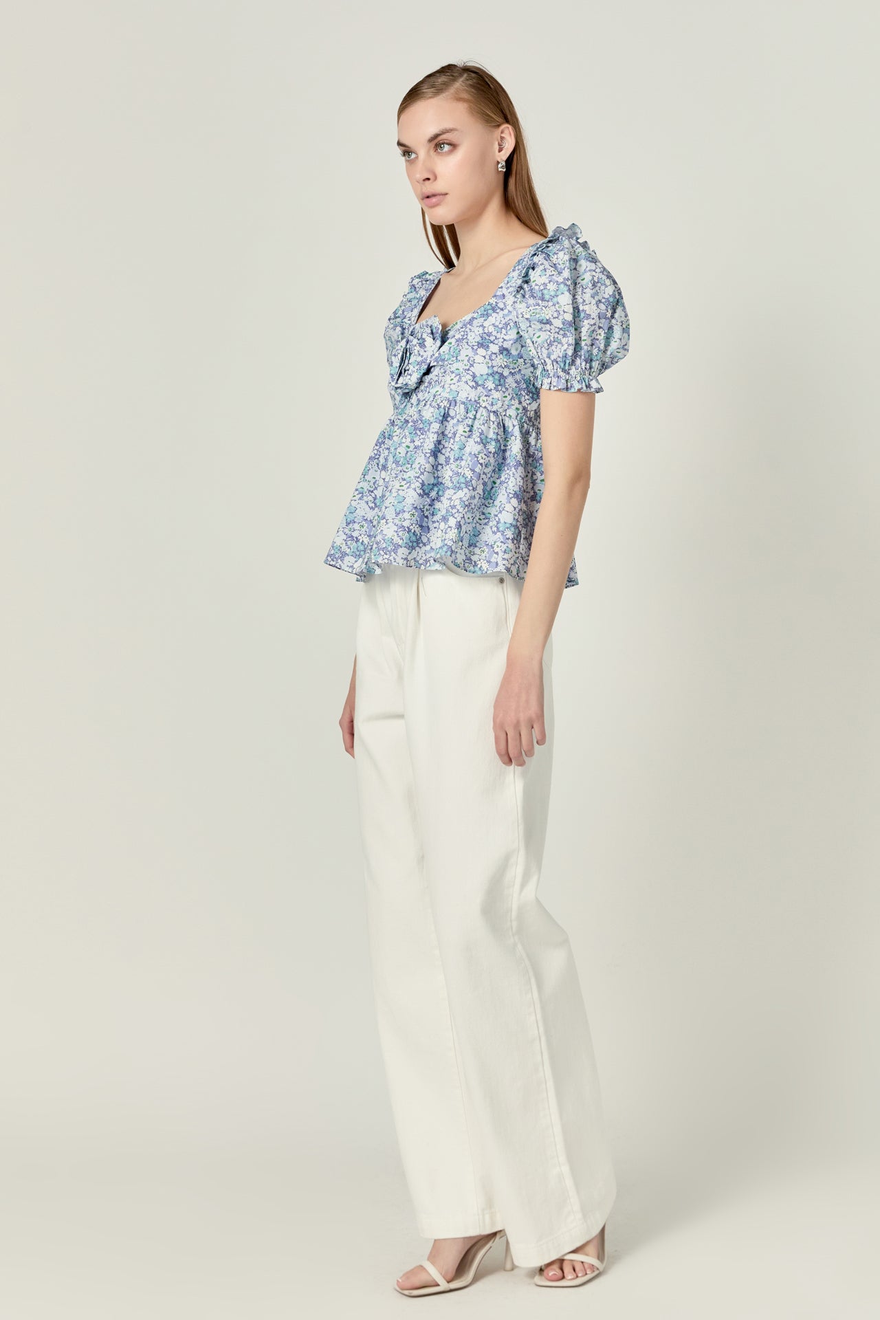 ENGLISH FACTORY - English Factory - Floral Print Top With Flower - TOPS available at Objectrare