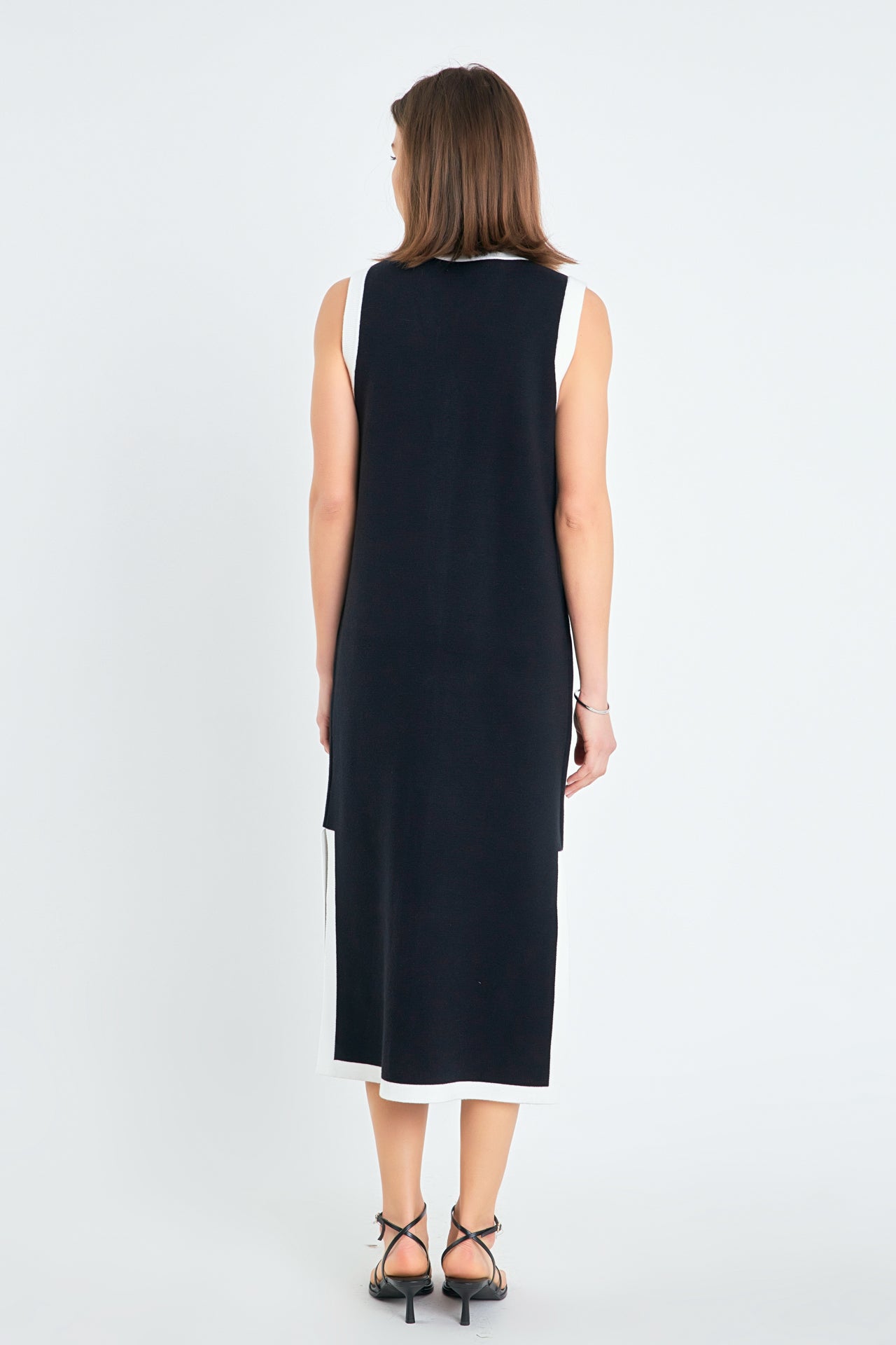 ENGLISH FACTORY - Knit Sleeveless Midi Dress With Ribbon Tie - DRESSES available at Objectrare