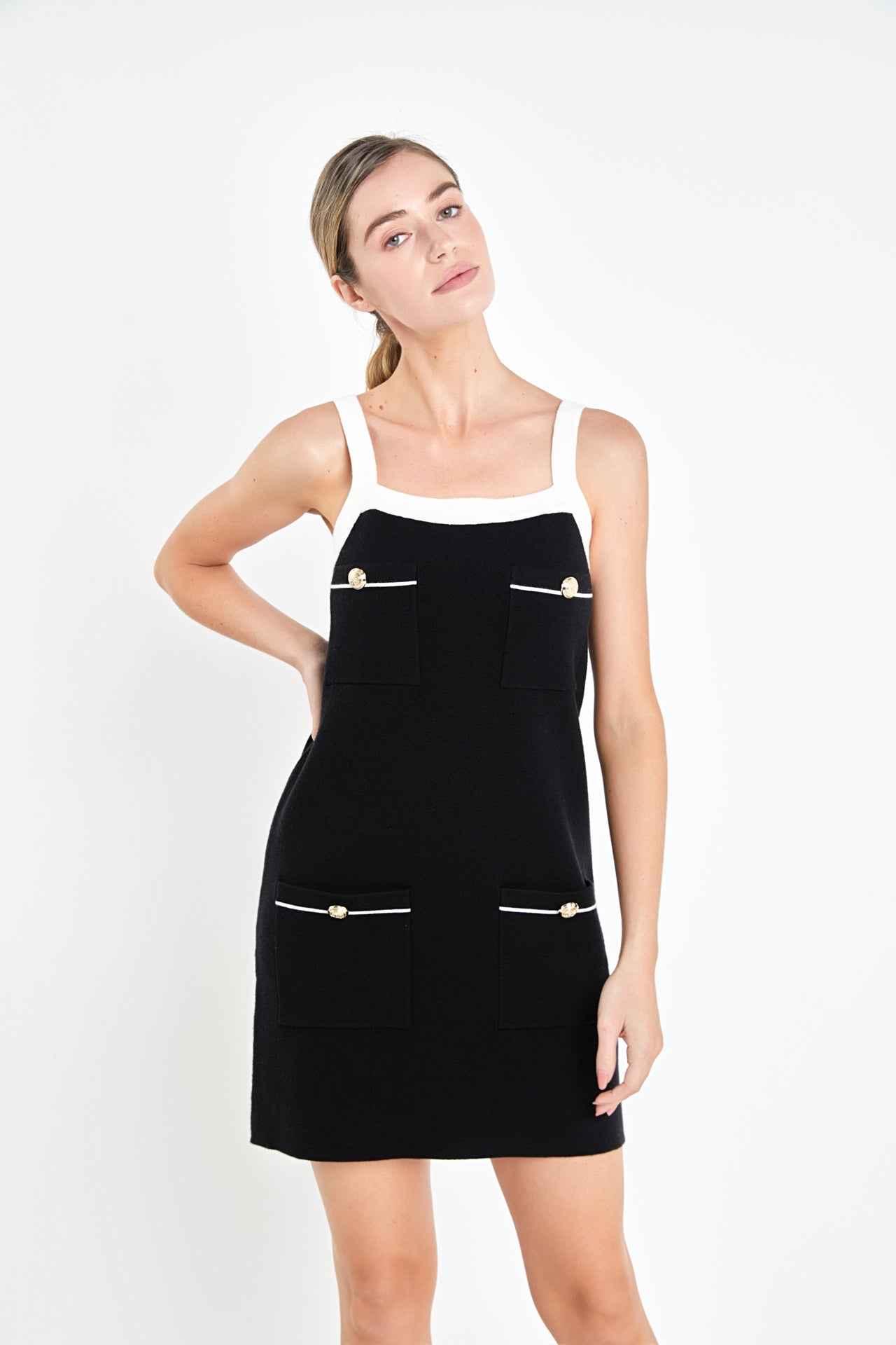 ENGLISH FACTORY - Knit Mini Dress With Pockets - DRESSES available at Objectrare