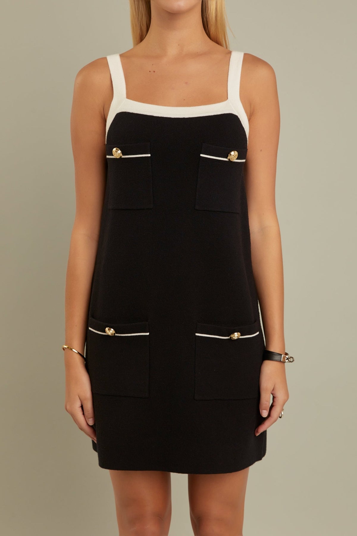 ENGLISH FACTORY - Knit Mini Dress With Pockets- Sold Out - DRESSES available at Objectrare