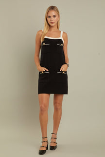 ENGLISH FACTORY - Knit Mini Dress With Pockets - DRESSES available at Objectrare