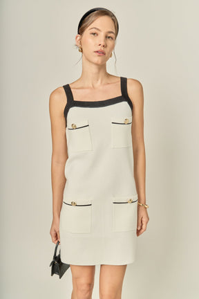 ENGLISH FACTORY - Knit Mini Dress With Pockets - DRESSES available at Objectrare