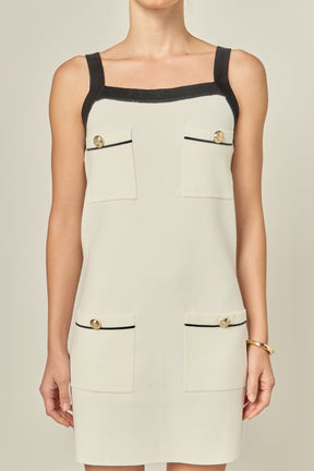 ENGLISH FACTORY - Knit Mini Dress With Pockets - DRESSES available at Objectrare
