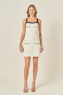 ENGLISH FACTORY - Knit Mini Dress With Pockets - DRESSES available at Objectrare