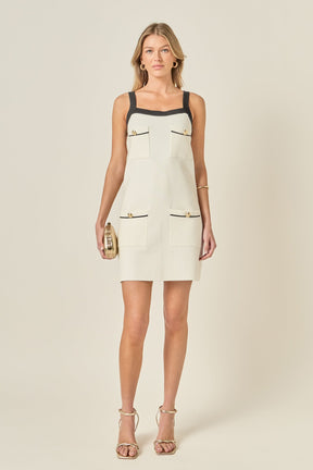 ENGLISH FACTORY - Knit Mini Dress With Pockets - DRESSES available at Objectrare
