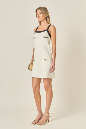 ENGLISH FACTORY - Knit Mini Dress With Pockets - DRESSES available at Objectrare