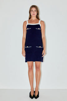 ENGLISH FACTORY - Knit Mini Dress With Pockets - DRESSES available at Objectrare