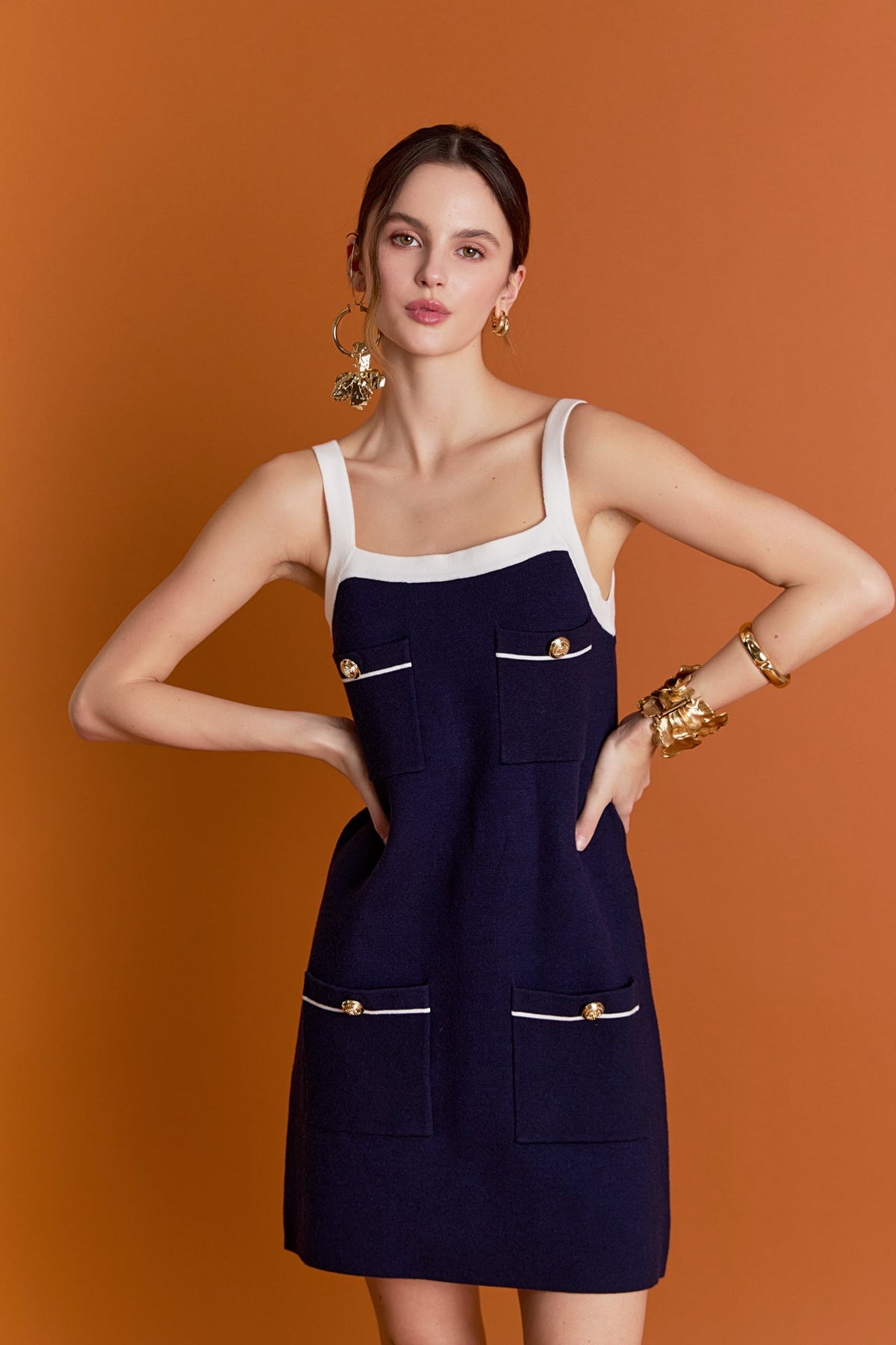 ENGLISH FACTORY - Alice Knit Mini Dress With Pockets - DRESSES available at Objectrare