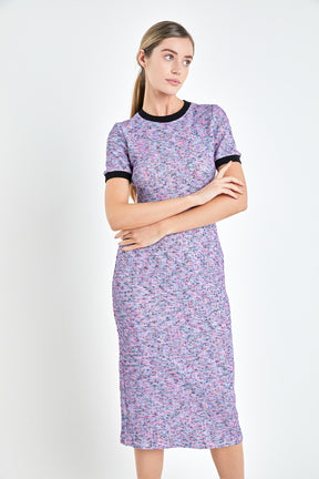 ENGLISH FACTORY - Rainbow Knit Midi Dress - DRESSES available at Objectrare