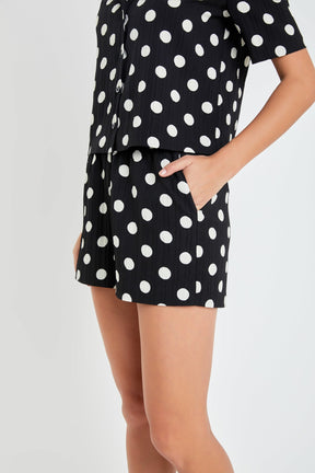 ENGLISH FACTORY - English Factory - Textured Dots Shorts - SHORTS available at Objectrare