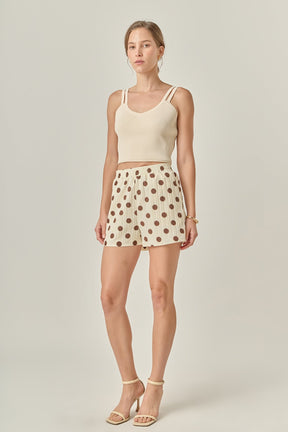 ENGLISH FACTORY - Textured Dots Shorts - SHORTS available at Objectrare