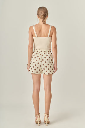 ENGLISH FACTORY - Textured Dots Shorts - SHORTS available at Objectrare
