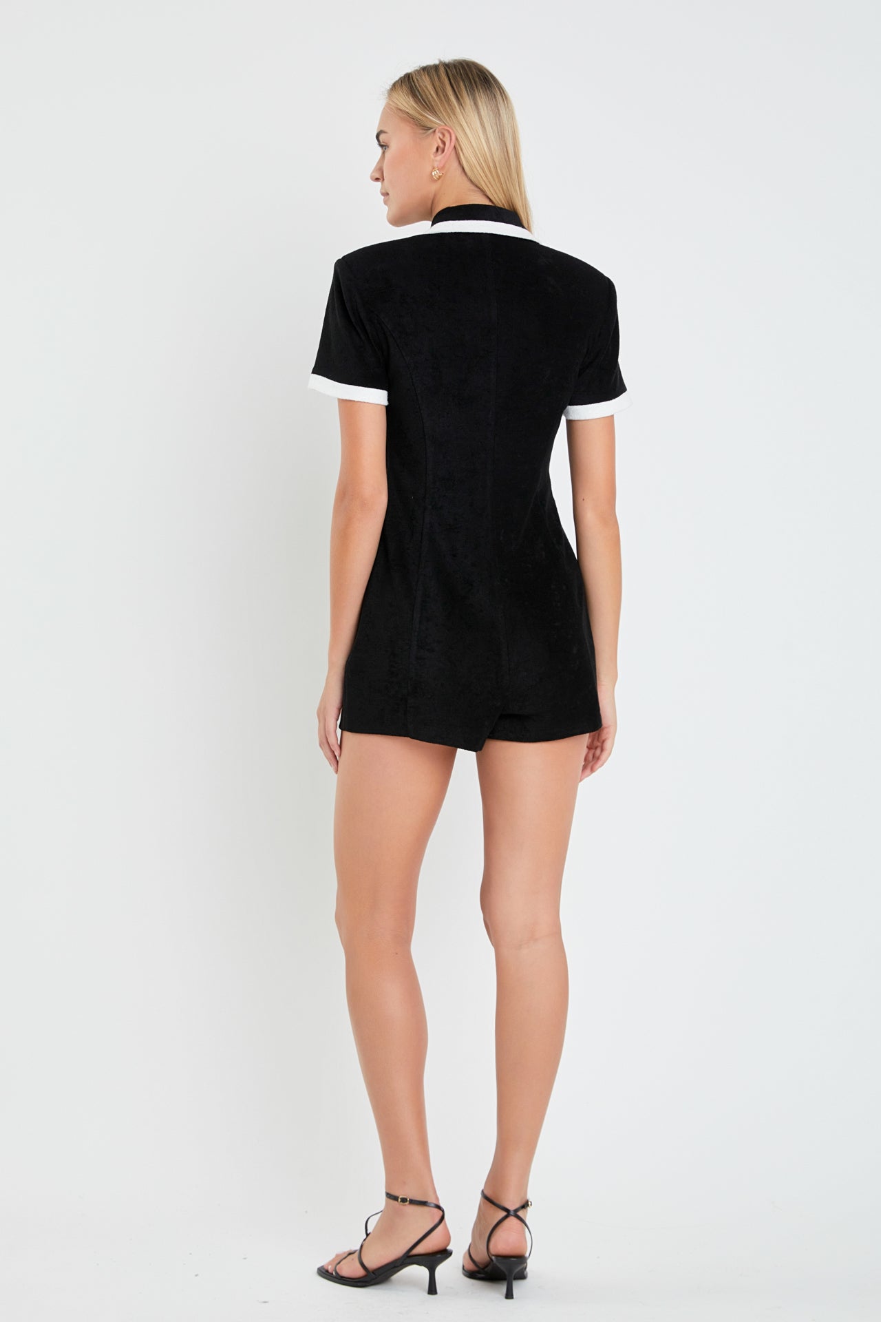 ENGLISH FACTORY - English Factory - Terrycloth Blazer Romper - ROMPERS available at Objectrare