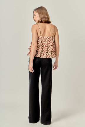 ENGLISH FACTORY - Zebra Print Sleeveless Top - TOPS available at Objectrare